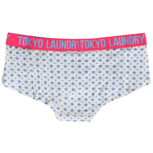 Adeline (3 Pack) Assorted Print Short Briefs In Blue / Pink / Ivory - Tokyo Laundry
