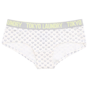 Adeline (3 Pack) Assorted Print Short Briefs In Yellow / Grey / Ivory - Tokyo Laundry