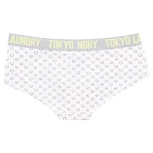 Adeline (3 Pack) Assorted Print Short Briefs In Yellow / Grey / Ivory - Tokyo Laundry
