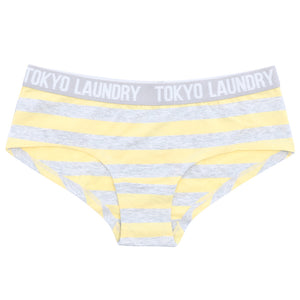 Adeline (3 Pack) Assorted Print Short Briefs In Yellow / Grey / Ivory - Tokyo Laundry