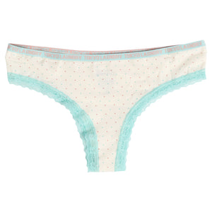 Hetty (3 Pack) High Leg Lace Knickers In Grey Marl / Pastel Turq / Ivory - Tokyo Laundry