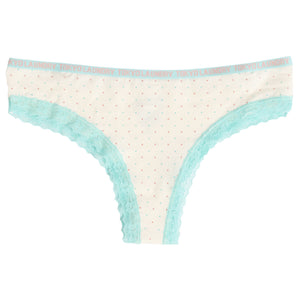 Hetty (3 Pack) High Leg Lace Knickers In Grey Marl / Pastel Turq / Ivory - Tokyo Laundry