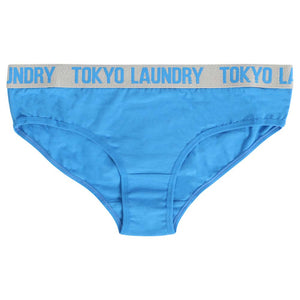 Betsy (3 Pack) Assorted Briefs In Grey Marl / French Blue / Eclipse Blue - Tokyo Laundry