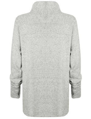 Celanna Funnel Neck Pullover Hoodie in Pale Grey - Tokyo Laundry Active