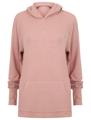 Capsure Brushed Jersey Knit Pullover Hoodie In Dusky Pink - Tokyo Laundry Active