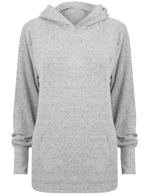 Capsure Brushed Jersey Knit Pullover Hoodie In Pale Grey - Tokyo Laundry Active