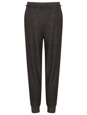 Papera Brushed Jersey Knit Cuffed Joggers In Charcoal Grey Marl - Tokyo Laundry Active