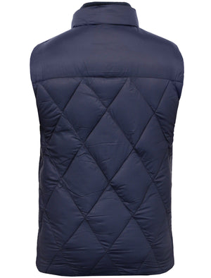 Airdrie Puffer Quilted Gilet in Midnight Blue - Tokyo Laundry