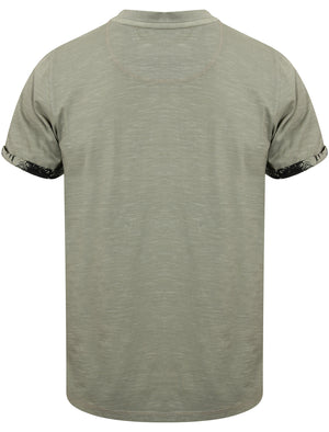 Akoni Henley T-Shirt with Pocket in Griffin Grey - Tokyo Laundry