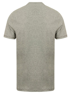 Alabama Cove Motif T-Shirt with Crew Neckline in Light Grey Marl - Tokyo Laundry