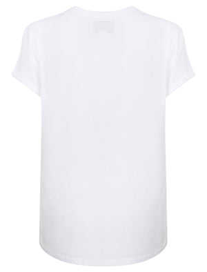 Milante Cotton T-Shirt with Turn-Up Sleeves In Optic White - Tokyo Laundry