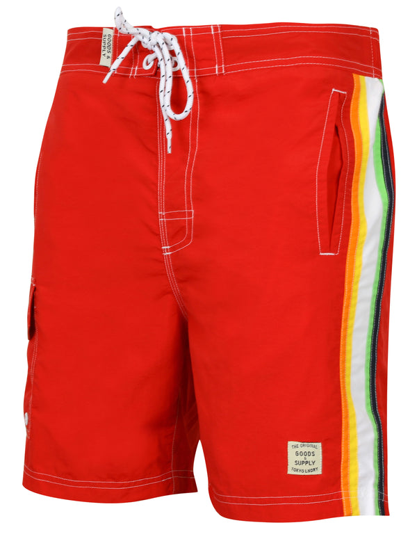 Alroy Swim Shorts in Firebrick Red - Tokyo Laundry