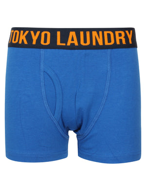 Boys Alton (2 Pack) Boxer Shorts Set In Vibrant Orange / Ocean - Tokyo Laundry Kids