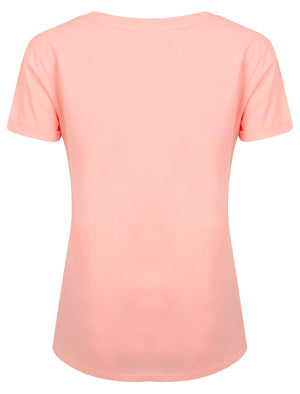 Anthea Knot Tie Crew Neck T-Shirt In Impatiens Pink - Tokyo Laundry