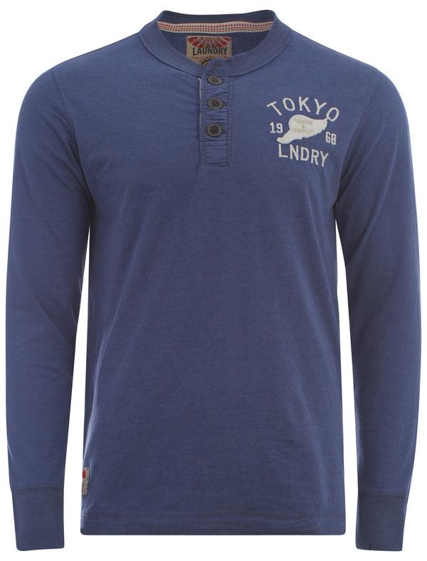 Tokyo Laundry Arturo blue henley top