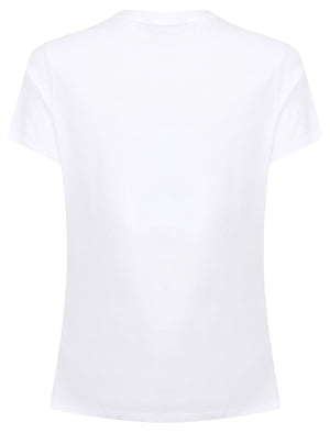Aurora Motif Cotton Crew Neck T-Shirt In White - Tokyo Laundry