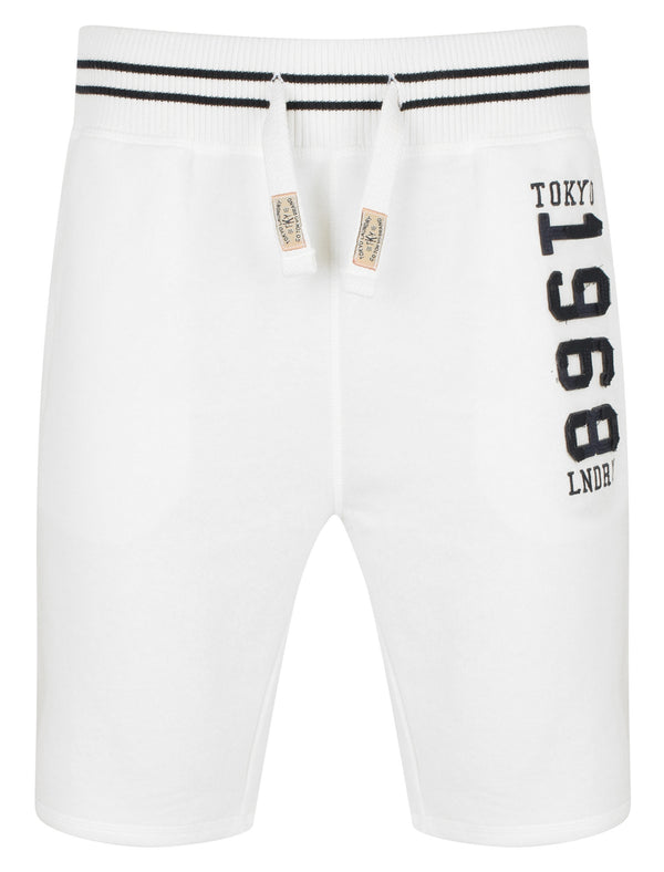 Axial Loop Back Fleece Jogger Shorts In Ivory - Tokyo Laundry