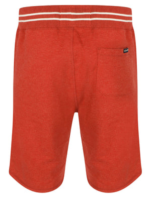 Axial Loop Back Fleece Jogger Shorts In Tokyo Red Marl - Tokyo Laundry