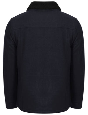 Babayan Wool Rich Borg Collar Jacket in Navy - Tokyo Laundry