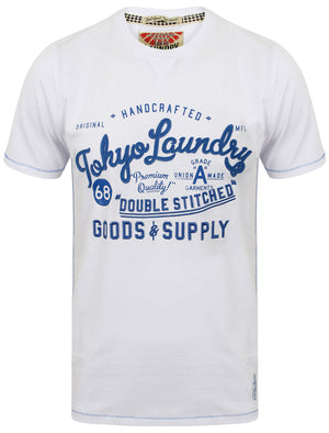Bailey Springs Motif Cotton T-Shirt in Optic White - Tokyo Laundry