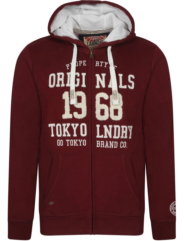 Baracoa Point Zip Through Hoodie in Oxblood - Tokyo Laundry