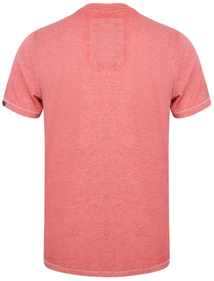 Baywood Motif Burnout T-Shirt In Faded Rose - Tokyo Laundry