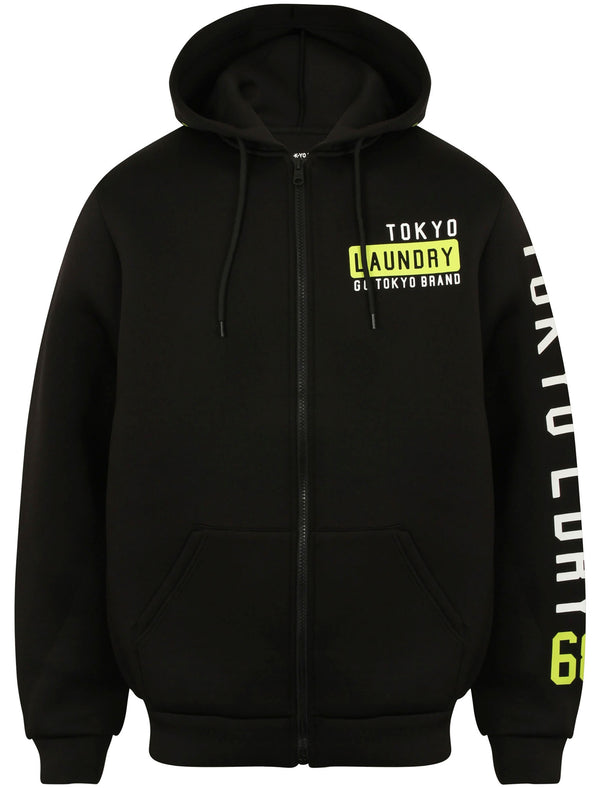 Bazley Zip Through Hoodie in Black - Tokyo Laundry