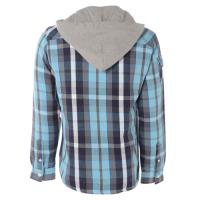 Beckett long sleeve cotton twill shirt in blue - Tokyo Laundry