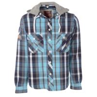 Beckett long sleeve cotton twill shirt in blue - Tokyo Laundry