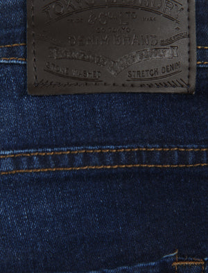 Beckley Slim Fit Denim Jeans in Dark Indigo Stone Wash - Tokyo Laundry