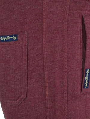 Belcarra Point Jogger Shorts in Oxblood Marl - Tokyo Laundry