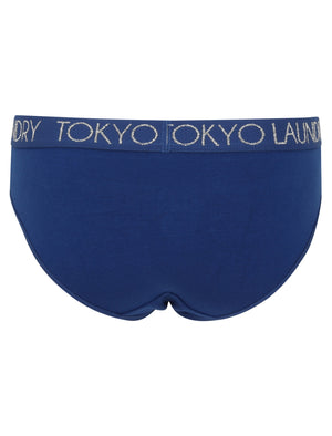 Bell (5 Pack) Assorted Briefs In Black / Rouge Red / Dewberry / Sapphire / Palace Blue - Tokyo Laundry