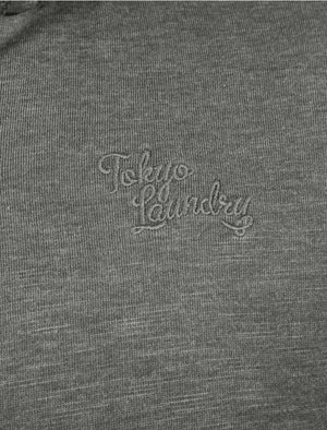 Belvieu Cove Zip Detail Pullover Hoodie in Timberwolf Grey - Tokyo Laundry