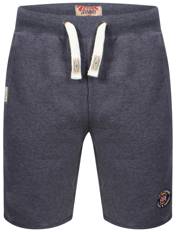 Berkeley Cove Sweat Shorts in Indigo Blue Marl - Tokyo Laundry