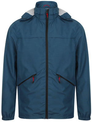 Bevington Hooded Windbreaker Jacket In Denim Blue - Tokyo Laundry