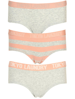 Bex (3 Pack) Assorted Briefs in Light Grey / Blush - Tokyo Laundry