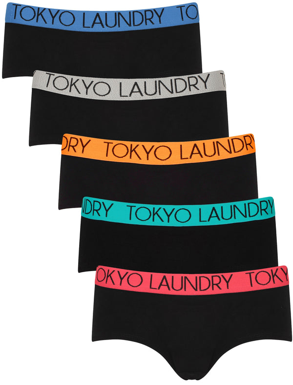 Bloom (5 Pack) Assorted Briefs In Blue/ Grey Marl/ Orange/ Green/ Red - Tokyo Laundry