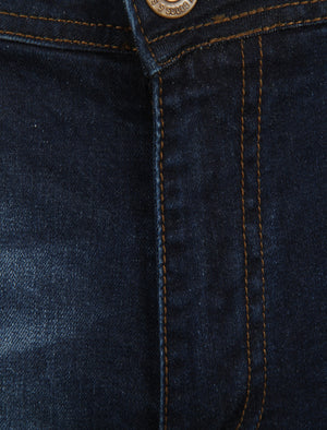 Blythe Straight Fit Denim Jeans in Dark Indigo Stone Wash - Tokyo Laundry