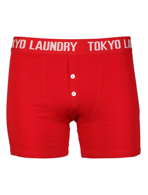 Boston Boxer Shorts Sets in Red / Navy - Tokyo Laundry