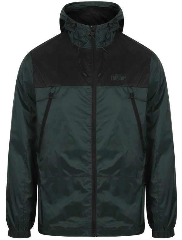 Bourdon Packaway Windbreaker Jacket In Green - Tokyo Laundry
