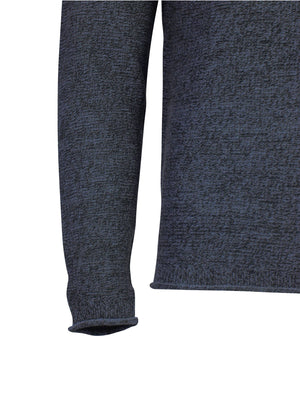 Brando Knitted Jumper in Charcoal / Dark Denim - Tokyo Laundry