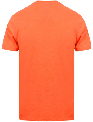 Breakstone 2 Motif Print Cotton Slub T-Shirt In Emberglow Orange - Tokyo Laundry