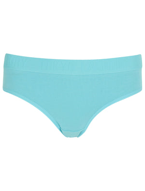 Brianne (5 Pack) Block Coloured Assorted Briefs In Blue / Navy / Light Grey Marl / Pink - Tokyo Laundry