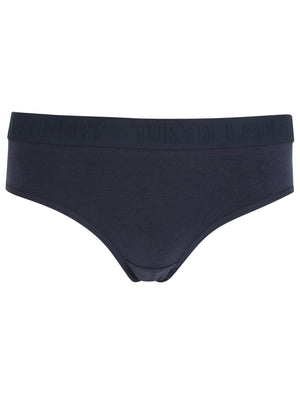 Brianne (5 Pack) Block Coloured Assorted Briefs In Blue / Navy / Light Grey Marl / Pink - Tokyo Laundry