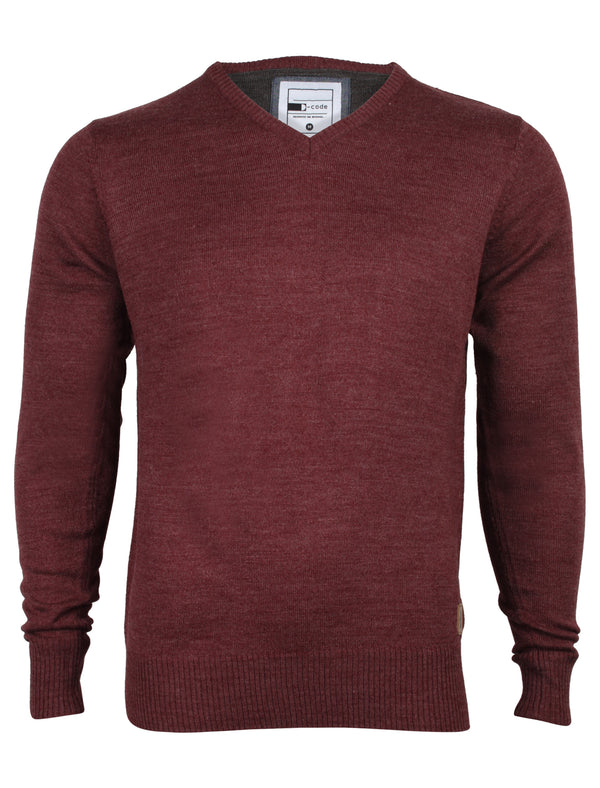 D-Code Brompton red v neck jumper