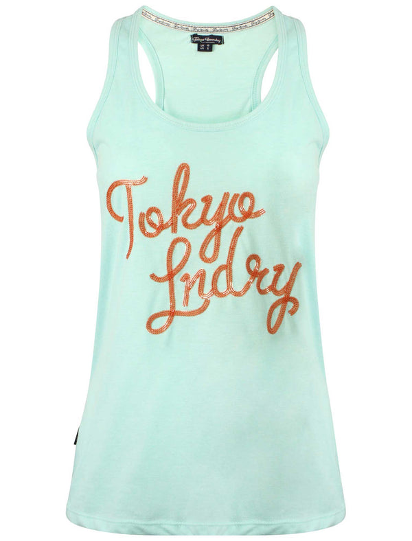 Tokyo Laundry Brynn Turq vest top
