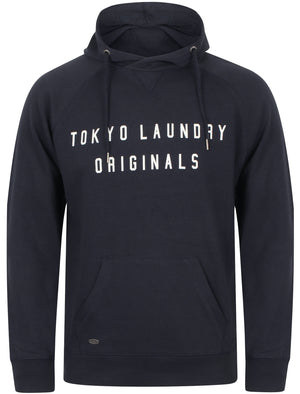 Bushwick Brush Back Fleece Pullover Hoodie In Dark Navy - Tokyo Laundry Laundry