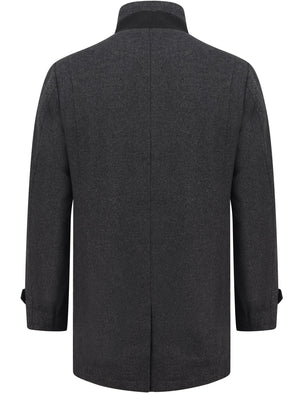 Byrne Funnel Neck Wool Rich Coat in Charcoal - Tokyo Laundry