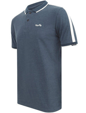 Cafe Racer Polo Shirt In Mood Indigo Marl - Tokyo Laundry