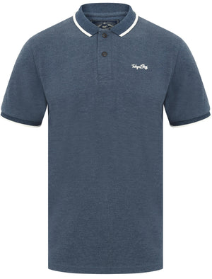 Cafe Racer Polo Shirt In Mood Indigo Marl - Tokyo Laundry